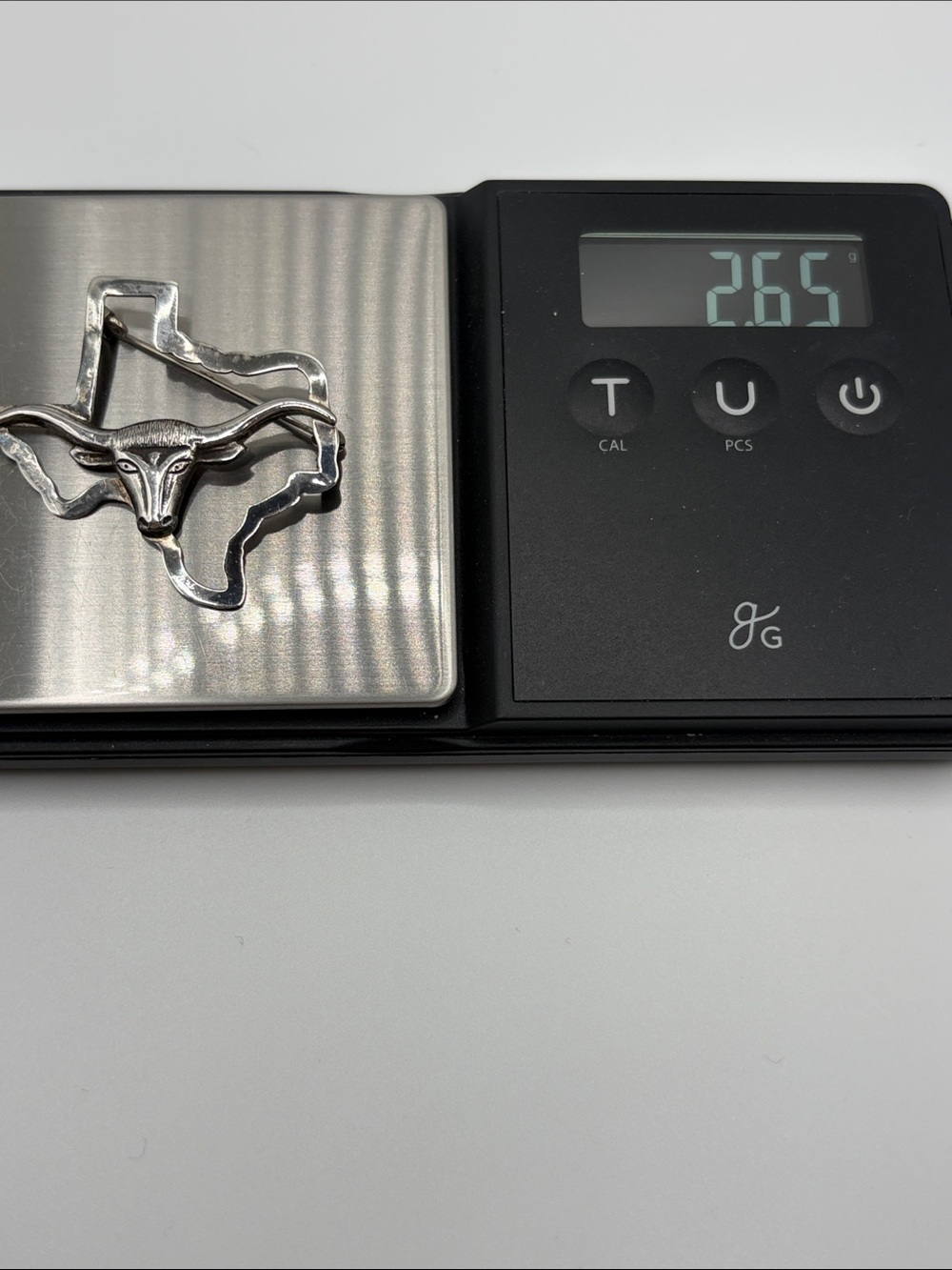 Sterling Silver 925 Texas Longhorn Lapel Pin - Picture 5 of 5